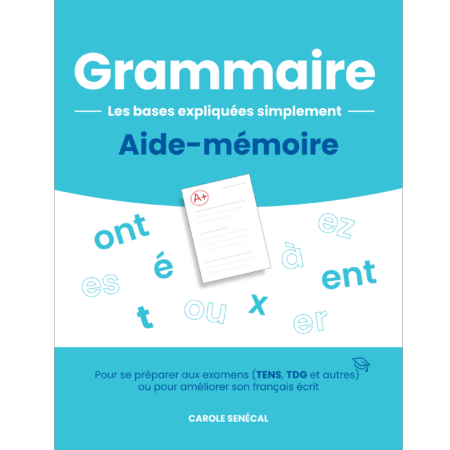 Couverture du cahier de préparation TENS en grammaire - aide-mémoire